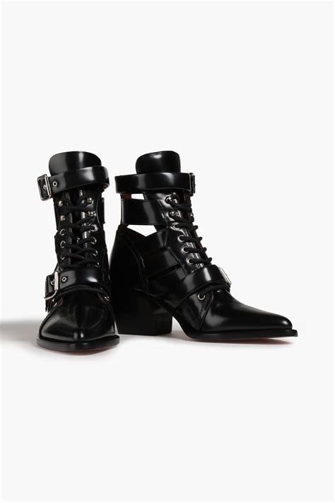 chloe rylee sale|CHLOÉ Rylee cutout leather ankle boots .